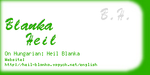 blanka heil business card